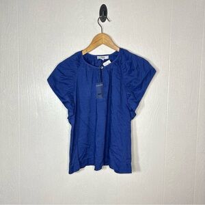 NWT Suncoo butterfly sleeve blouse blue size small